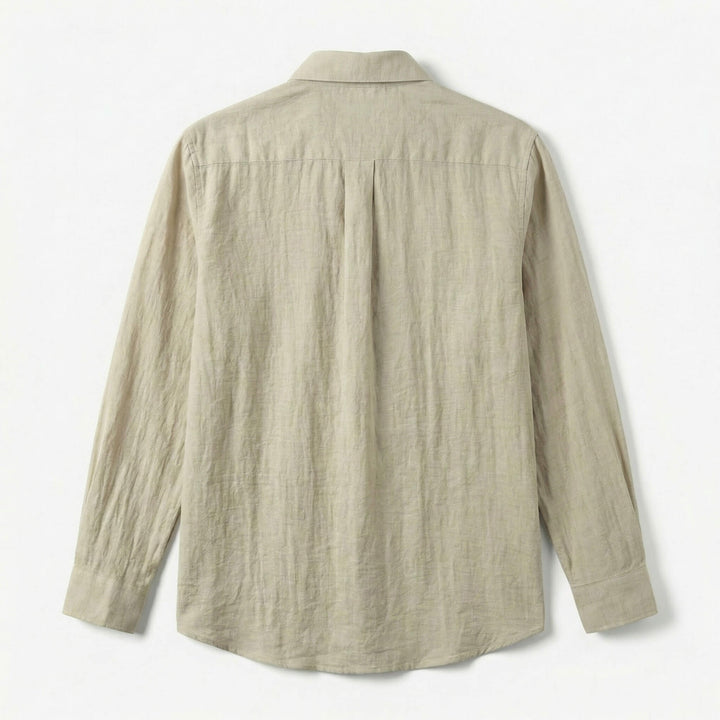 Allegra | Elegante Camicia di Lino Uomo con Tasca e Maniche Lunghe 1