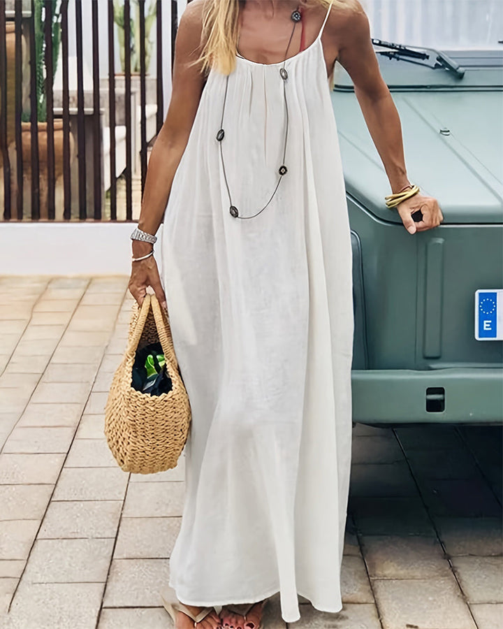 Allegra | Elegante Maxi Abito da Donna Senza Maniche – Vestibilità Rilassata per Cerimonie e Occasioni Speciali 0