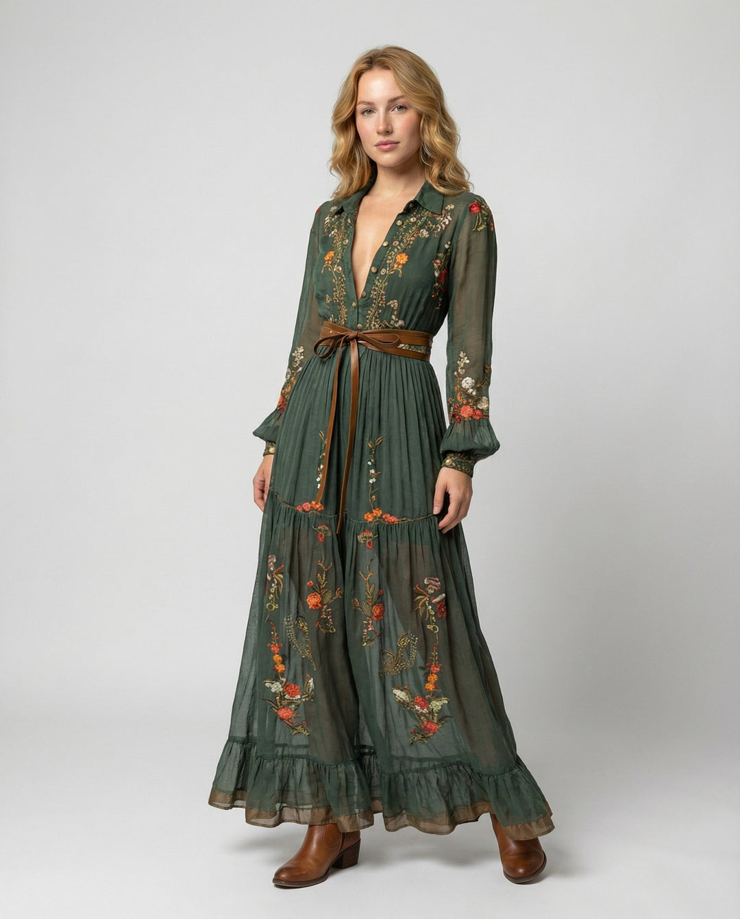 Allegra | Elegante e Fluido Maxi Abito da Donna in Stile Boho 0