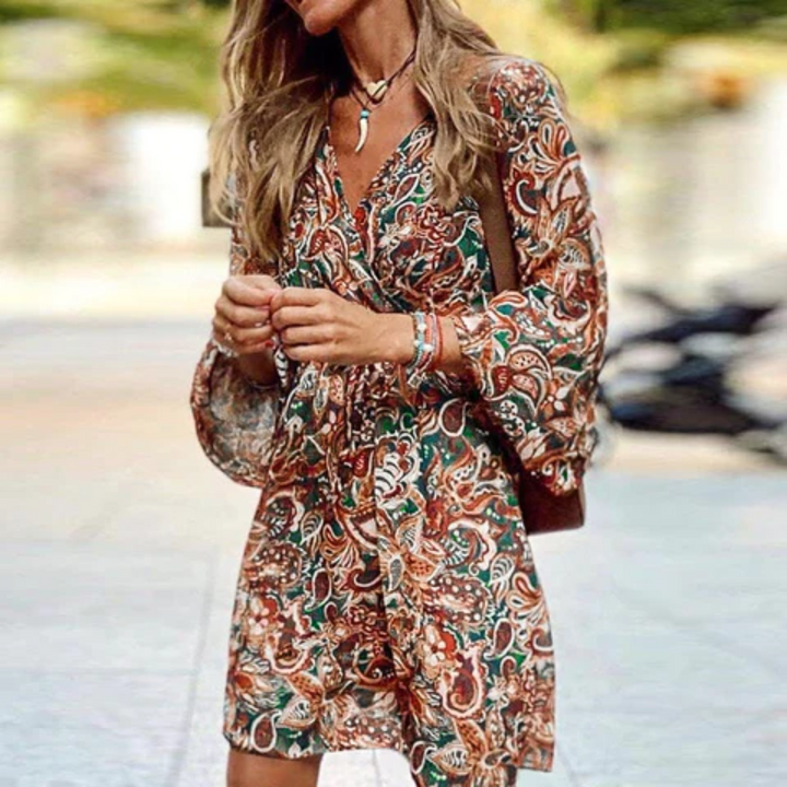 Allegra | Elegante e Fluido Miniabito da Donna con Motivo Cachemire 2