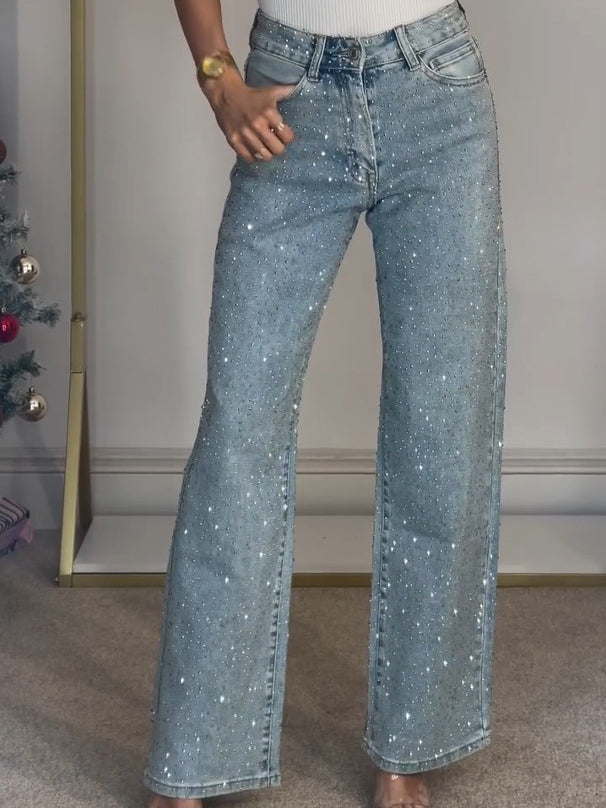Allegra | Jeans Eleganti Donna – Vita Alta, Glitterati & Versatili 0