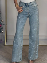 Rufina | Jeans a vita alta, glitterati e versatili