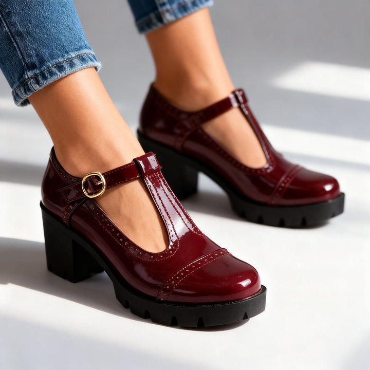 Allegra | Scarpe Mary Jane Eleganti Tacco Largo Vintage Comode 0