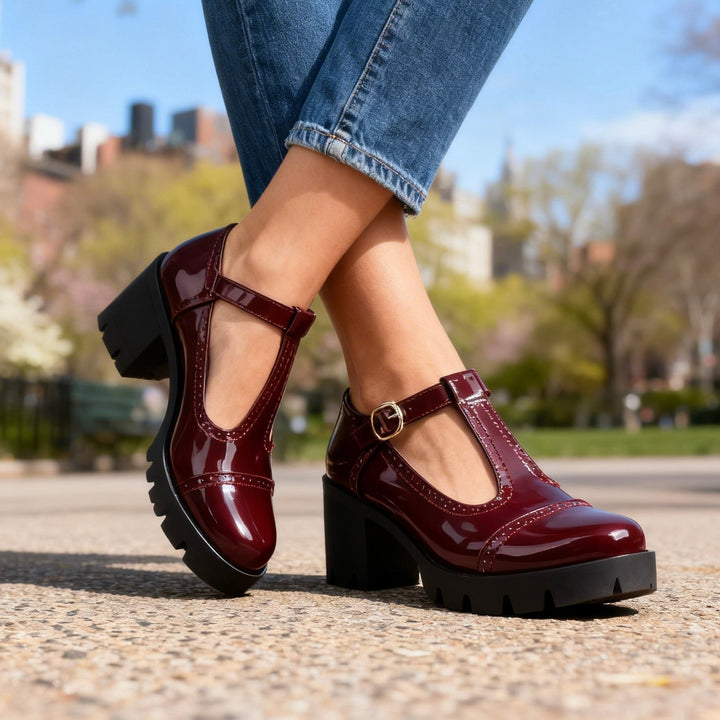 Allegra | Scarpe Mary Jane Eleganti Tacco Largo Vintage Comode 1