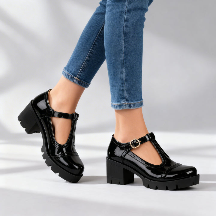 Allegra | Scarpe Mary Jane Eleganti Tacco Largo Vintage Comode 4