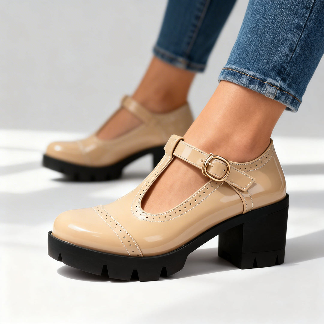Allegra | Scarpe Mary Jane Eleganti Tacco Largo Vintage Comode 5