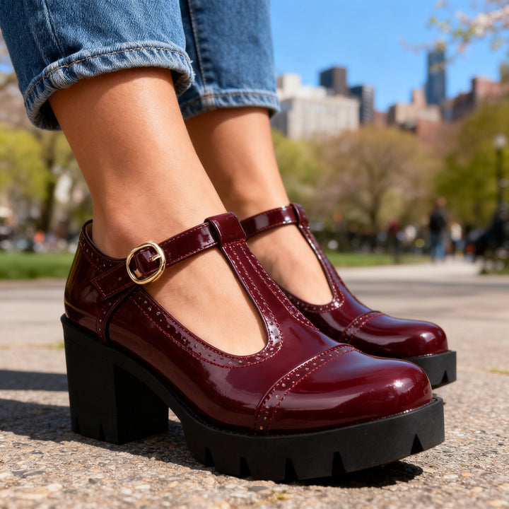Allegra | Scarpe Mary Jane Eleganti Tacco Largo Vintage Comode 6