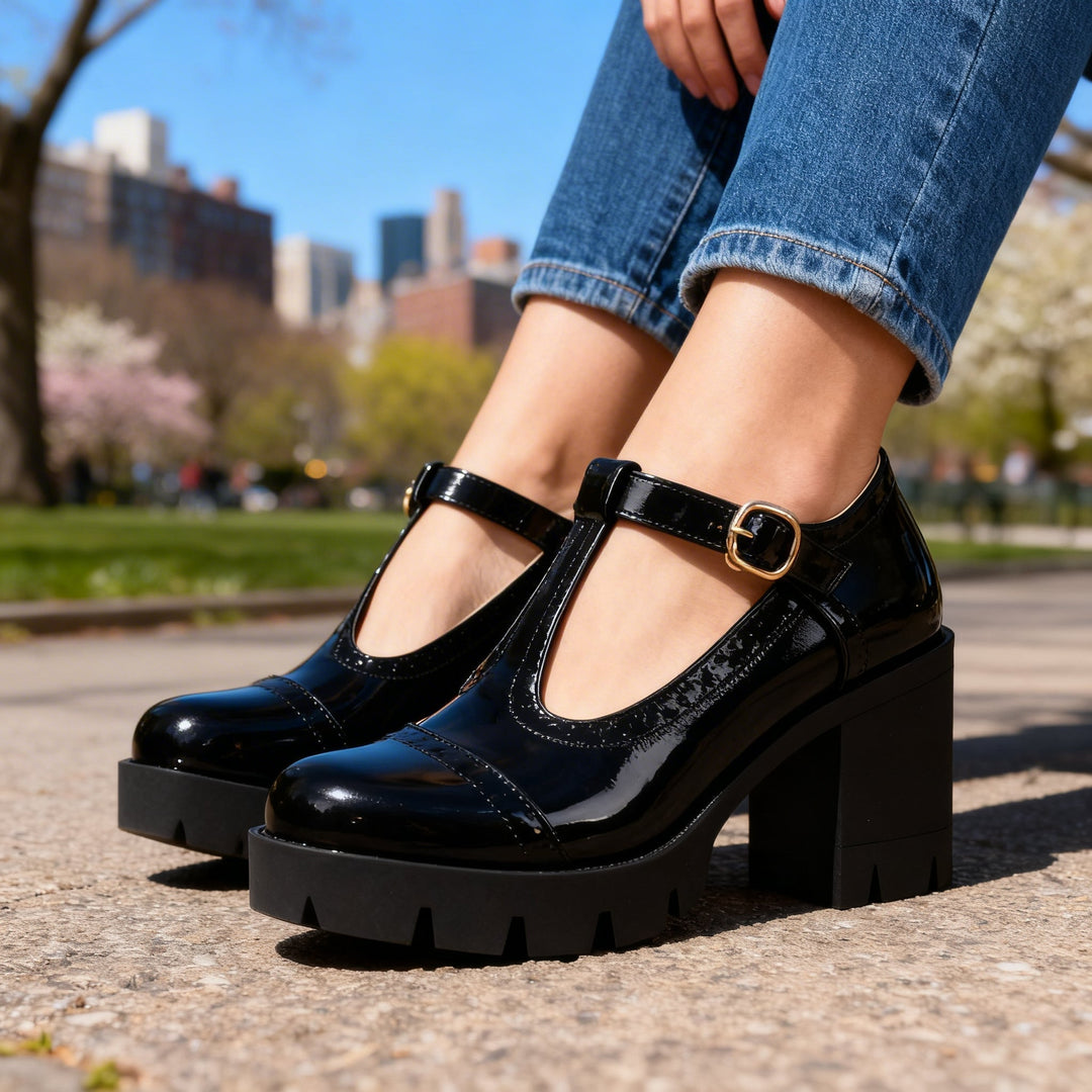 Allegra | Scarpe Mary Jane Eleganti Tacco Largo Vintage Comode 7