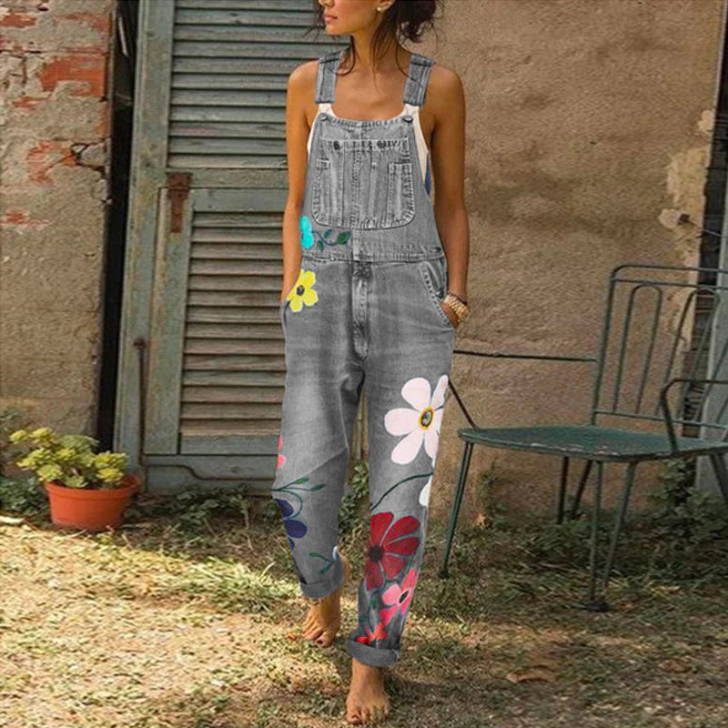 Allegra | Tuta Floreale Elegante – Denim di Alta Qualità, Versatile &amp; Chic 2