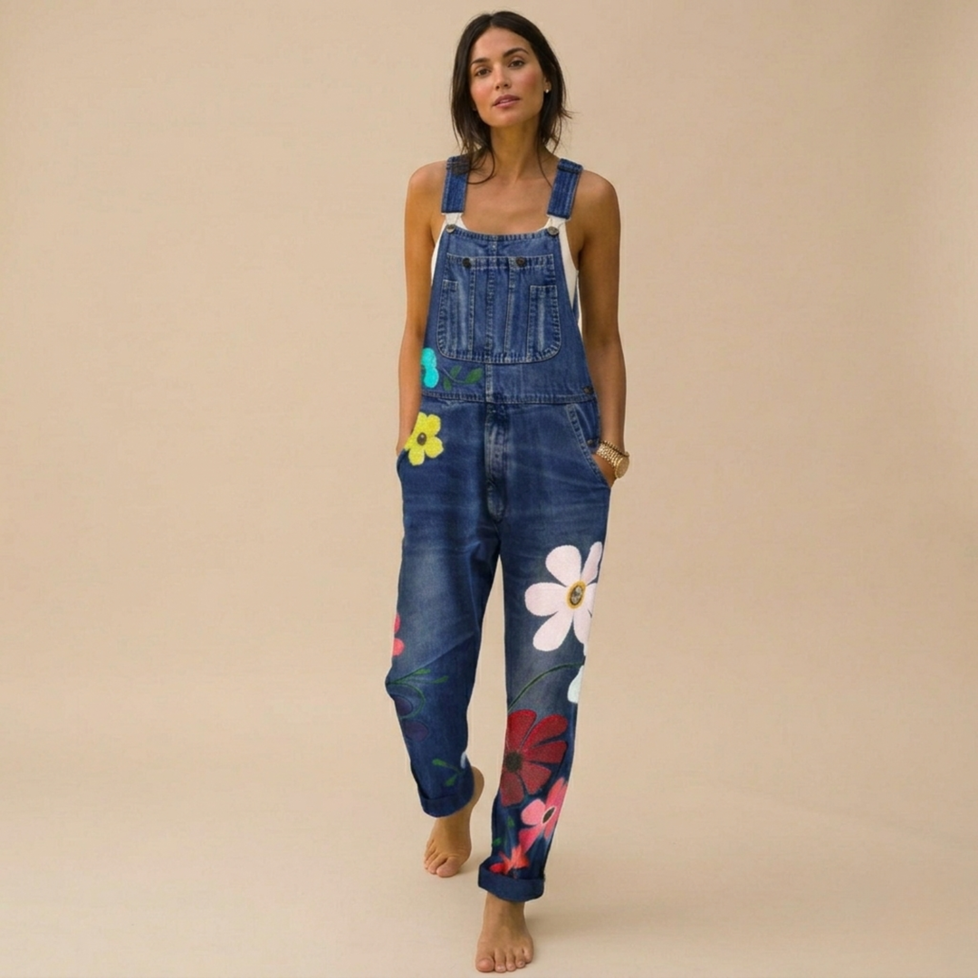 Allegra | Tuta Floreale Elegante – Denim di Alta Qualità, Versatile &amp; Chic 5