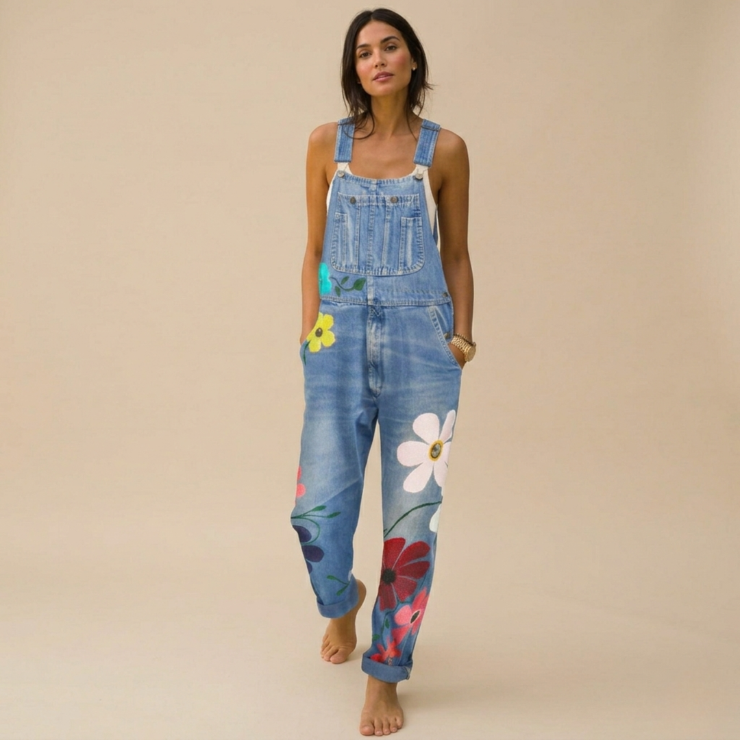 Allegra | Tuta Floreale Elegante – Denim di Alta Qualità, Versatile &amp; Chic 7