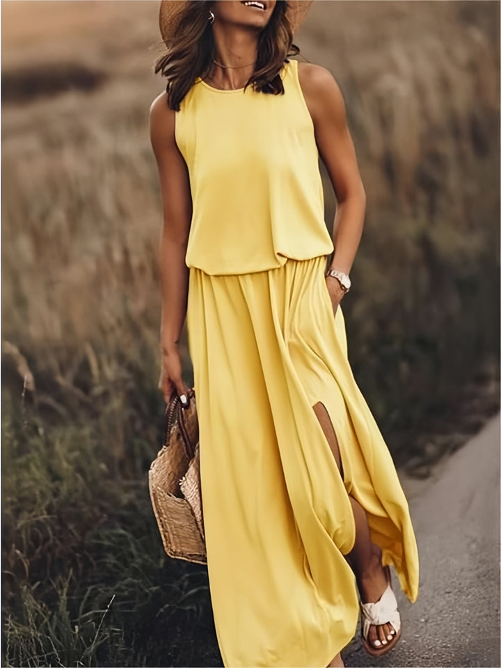 Alyssa | Elegante e Comodo Maxi Abito Senza Maniche da Donna 0