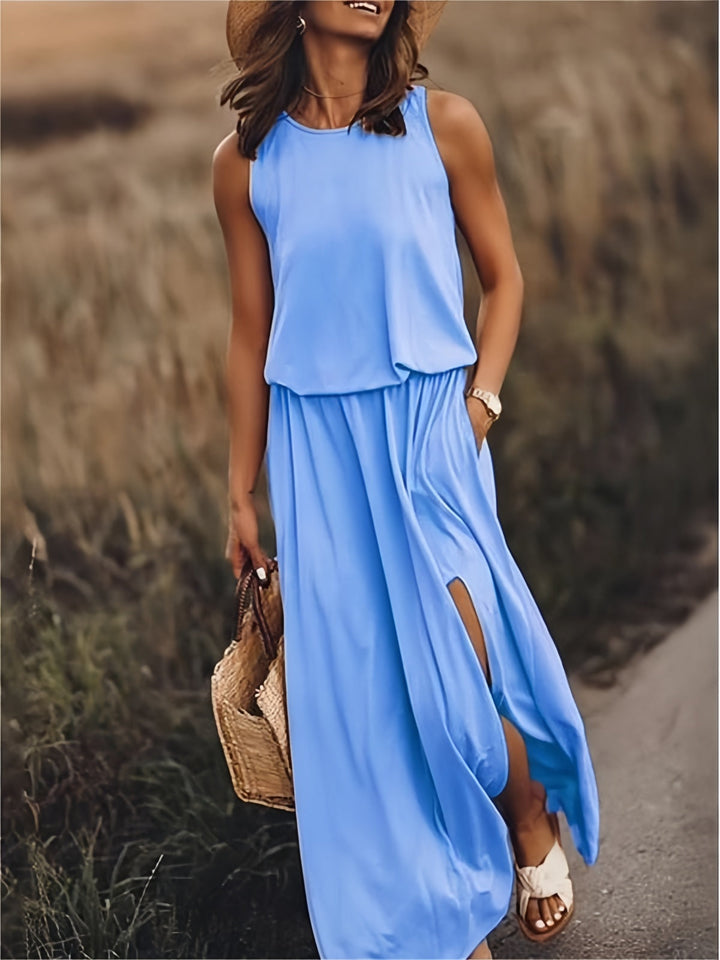 Alyssa | Elegante e Comodo Maxi Abito Senza Maniche da Donna 1