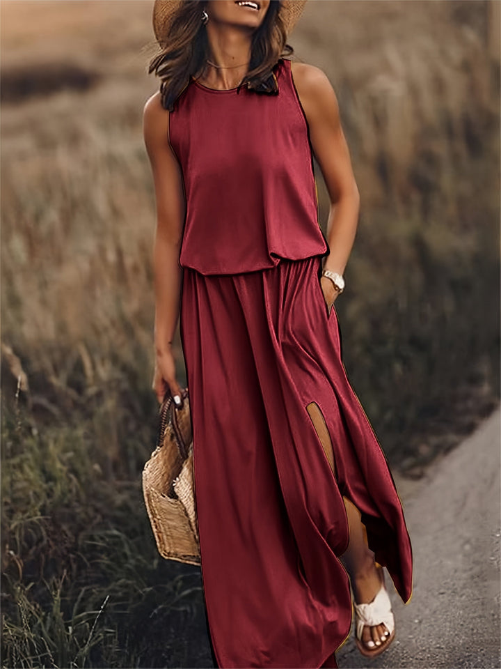 Alyssa | Elegante e Comodo Maxi Abito Senza Maniche da Donna 7