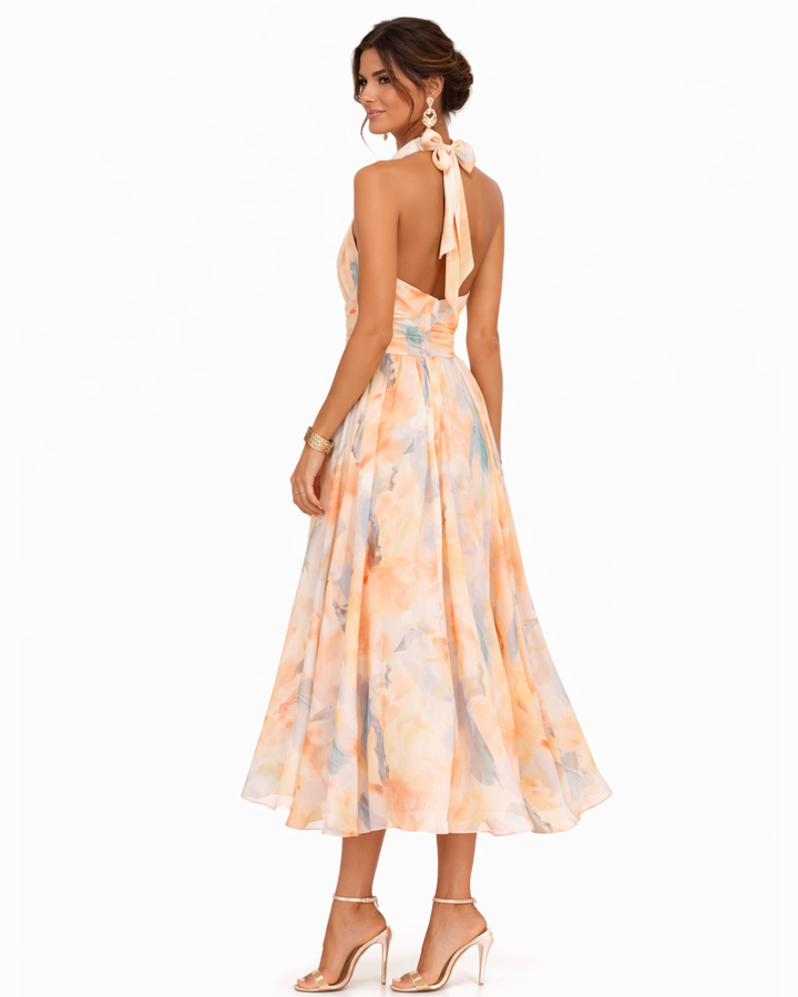 Amara | Maxi Abito Elegante Scollo All'Americana Comodo Estivo 3