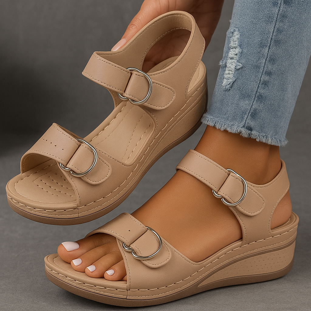 Amelia | Eleganti e raffinati sandali con zeppa 4
