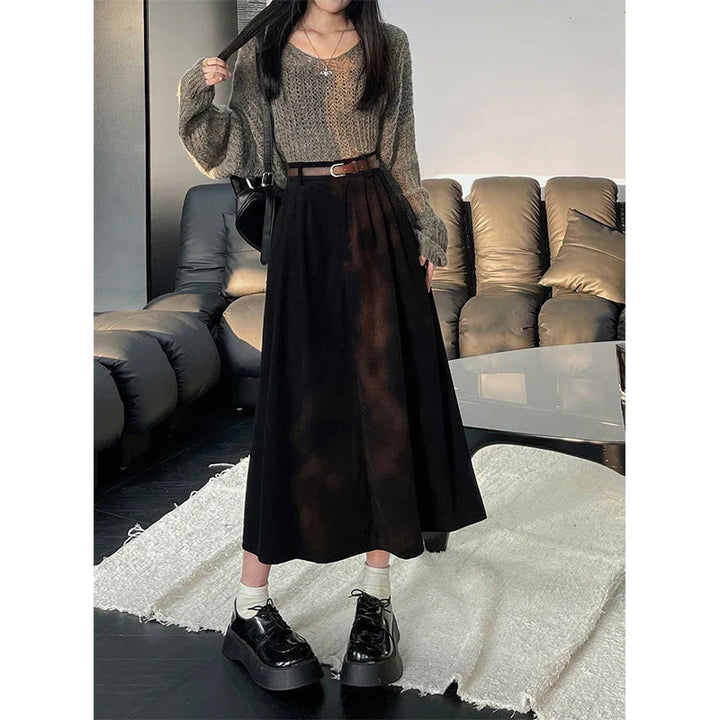 Amina | Gonna Midi in Velluto a Coste – Elegante, Versatile &amp; Confortevole 1