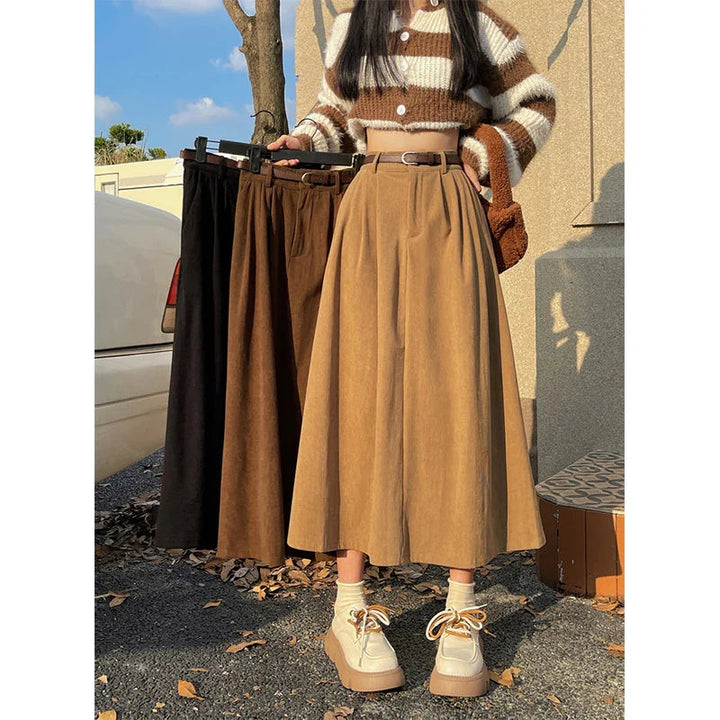 Amina | Gonna Midi in Velluto a Coste – Elegante, Versatile &amp; Confortevole 2