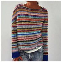 Amelia | Maglione comodo a righe multicolori