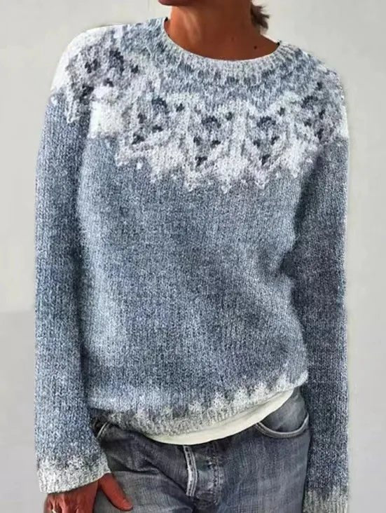 Aria | Maglione da donna a maglia a righe retrò, vestibilità comoda 6