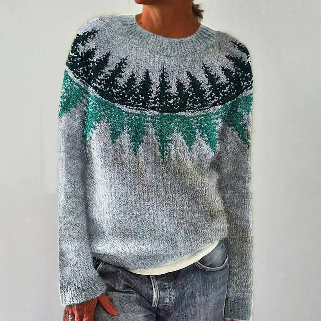 Aria | Maglione da donna a maglia a righe retrò, vestibilità comoda 7