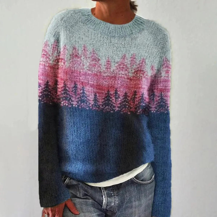 Aria | Maglione da donna a maglia a righe retrò, vestibilità comoda 8