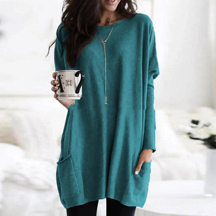 Aria | Tunica oversize da donna a maniche lunghe con tasche, taglie forti 11