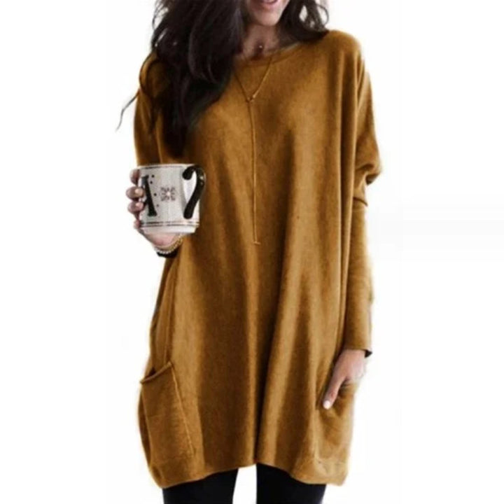 Aria | Tunica oversize da donna a maniche lunghe con tasche, taglie forti 13