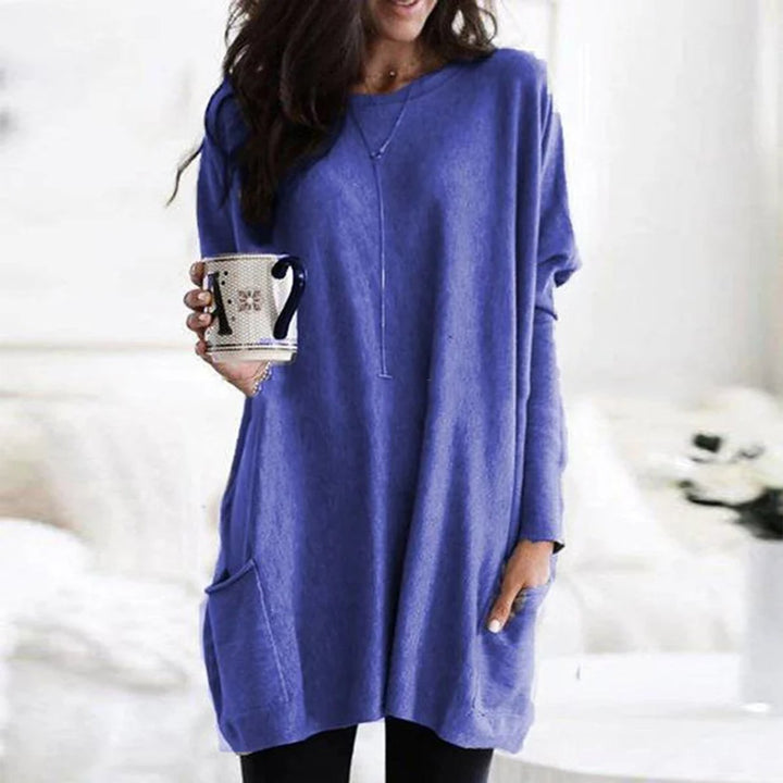Aria | Tunica oversize da donna a maniche lunghe con tasche, taglie forti 7