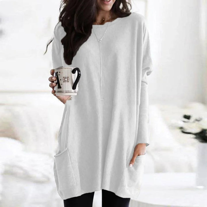 Aria | Tunica oversize da donna a maniche lunghe con tasche, taglie forti 8