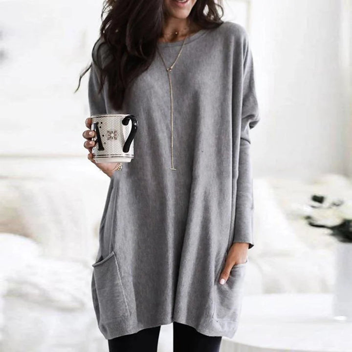 Aria | Tunica oversize da donna a maniche lunghe con tasche, taglie forti 9