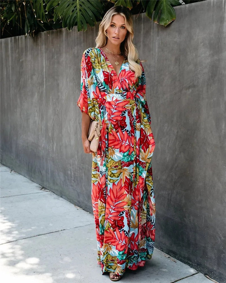Aurelia | Abito da Cerimonia Maxi Elegante Boho Donna Con Maniche a Kimono 1