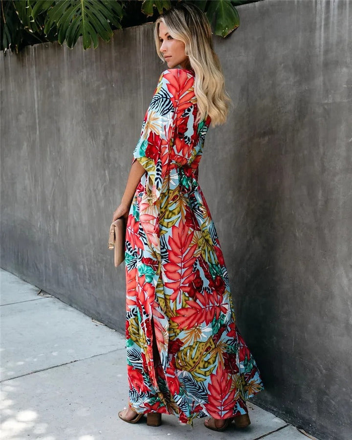 Aurelia | Abito da Cerimonia Maxi Elegante Boho Donna Con Maniche a Kimono 3