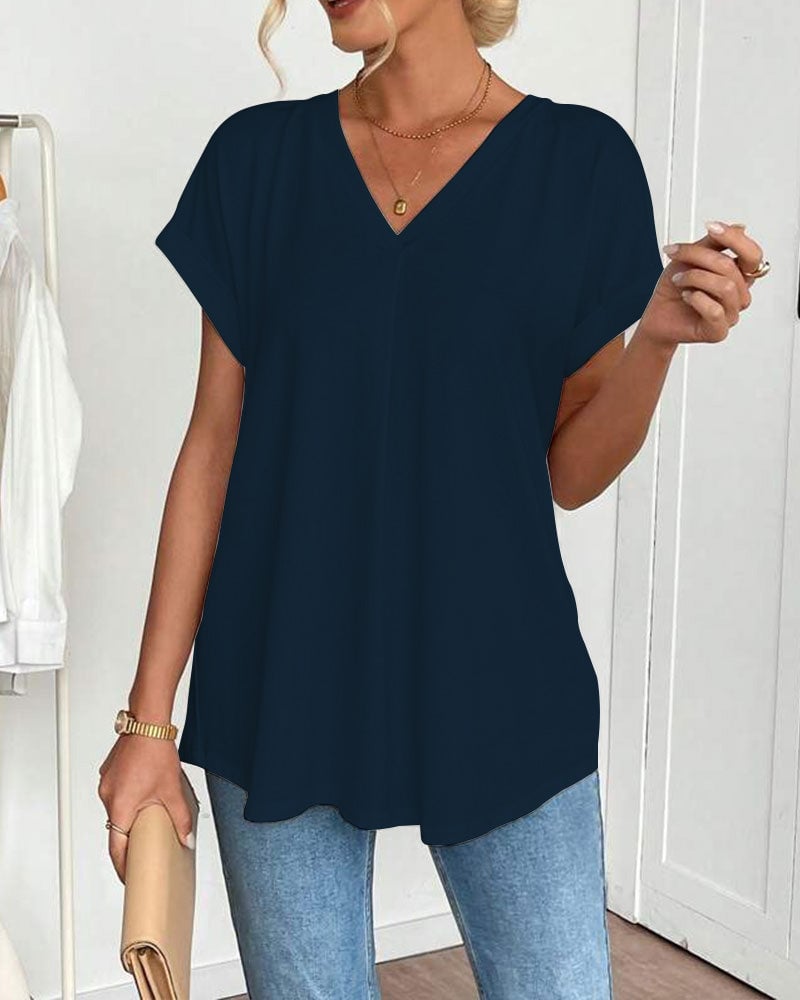 Aurelia | Comoda, Elegante & Snellente Maglietta Donna con Scollo a V 1