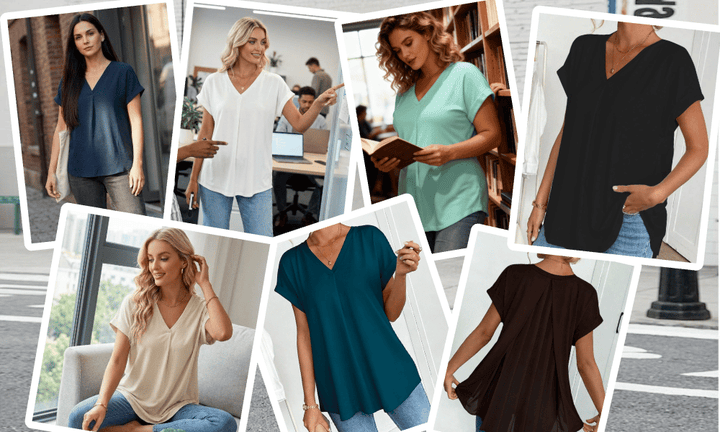 Aurelia | Comoda, Elegante & Snellente Maglietta Donna con Scollo a V 7