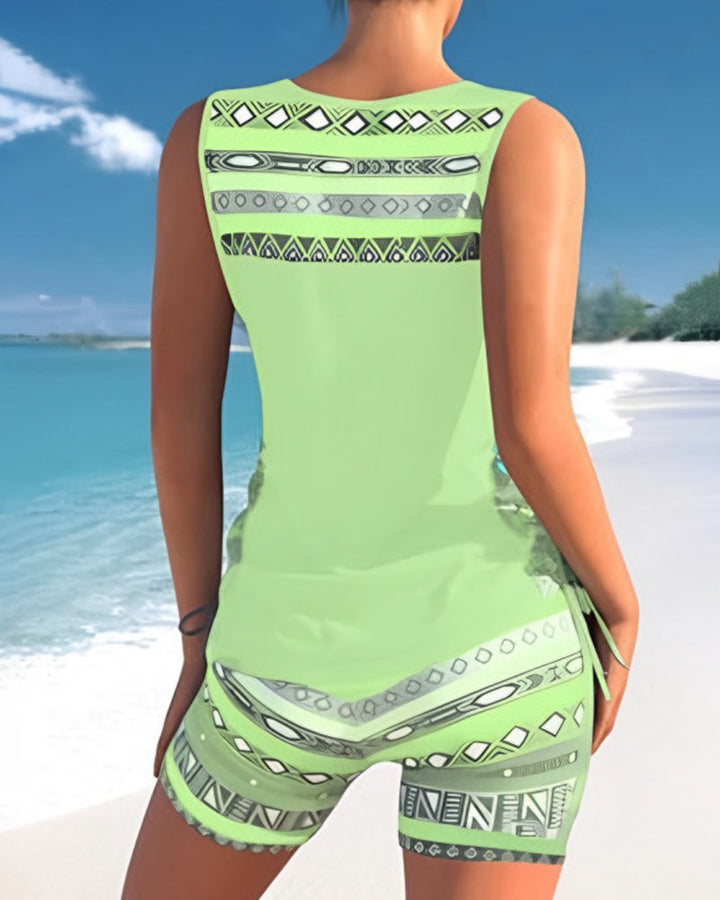 Aurelia | Elegante e Comodo Set Tankini con Motivo Geometrico 3