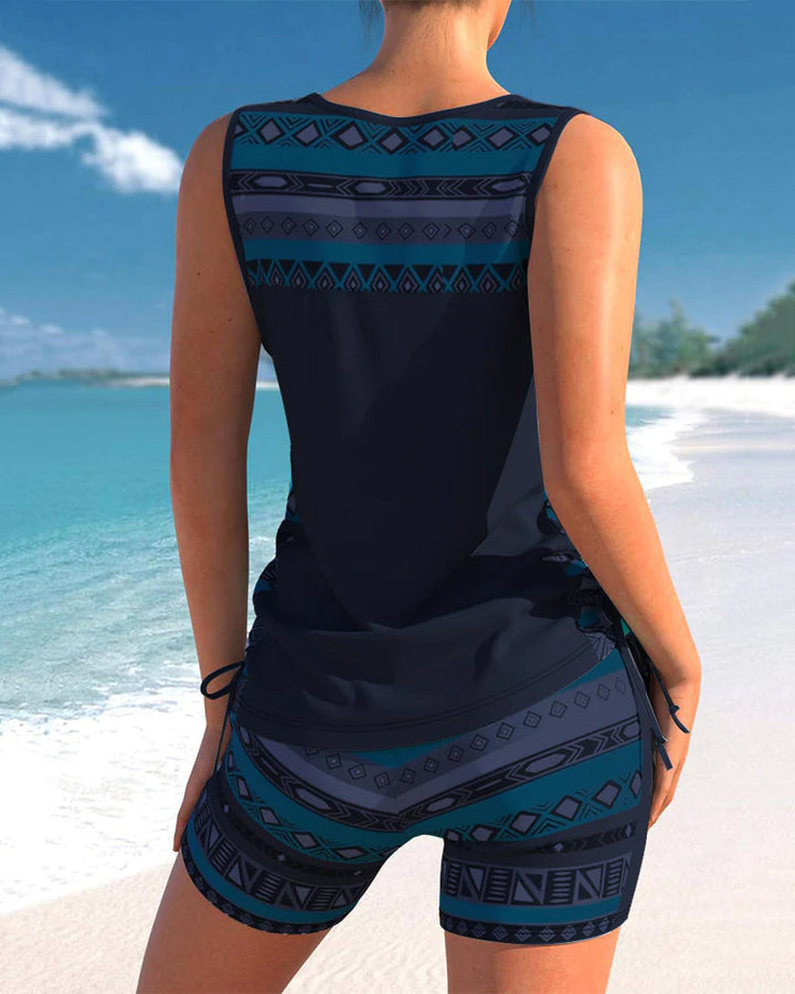 Aurelia | Elegante e Comodo Set Tankini con Motivo Geometrico 8