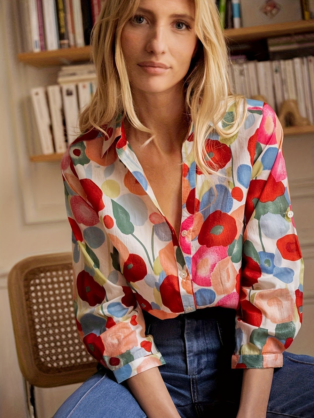 Aurelia | Elegante e Versatile Blusa da Donna con Motivo Floreale 3