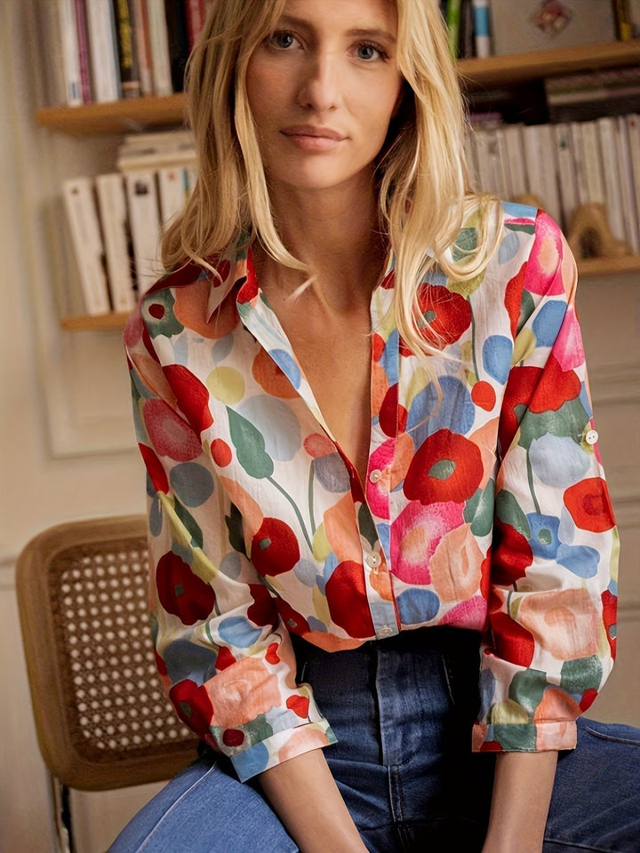 Aurelia | Elegante e Versatile Blusa da Donna con Motivo Floreale 3