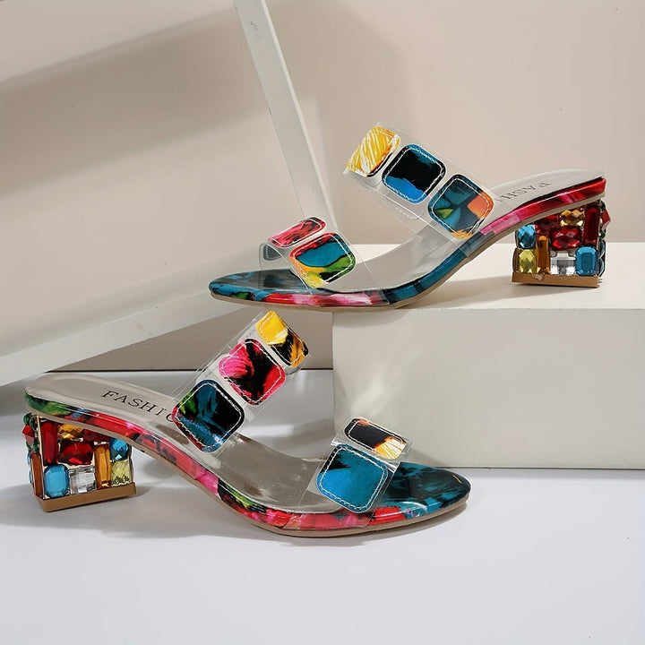 Aurelia | Eleganti Sandali Donna Comodi con Tacco Trasparente e Design Moderno 2