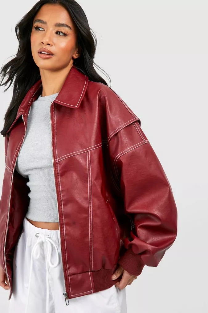 Aurelia | Giacca Oversize in Pelle Vegana – Trendy, Elegante &amp; Versatile 0