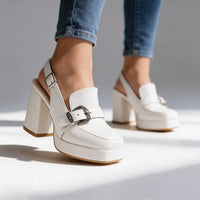 Lorenza | Moderno e classico Mocassini Slingback Plateau