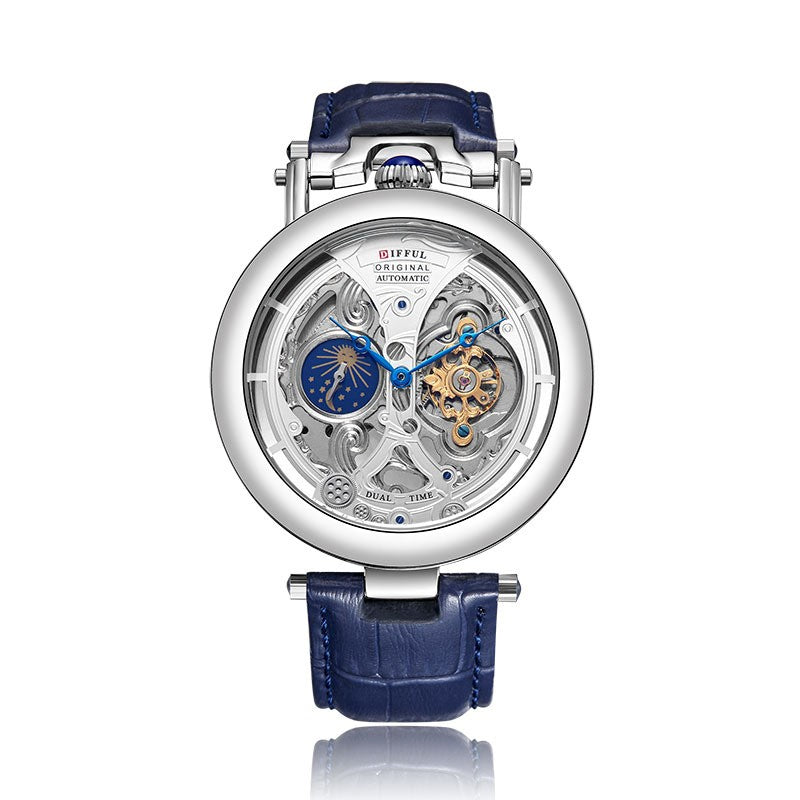 Aurelio | Elegante Orologio Uomo Scheletrato Automatico con Cinturino in Pelle 2
