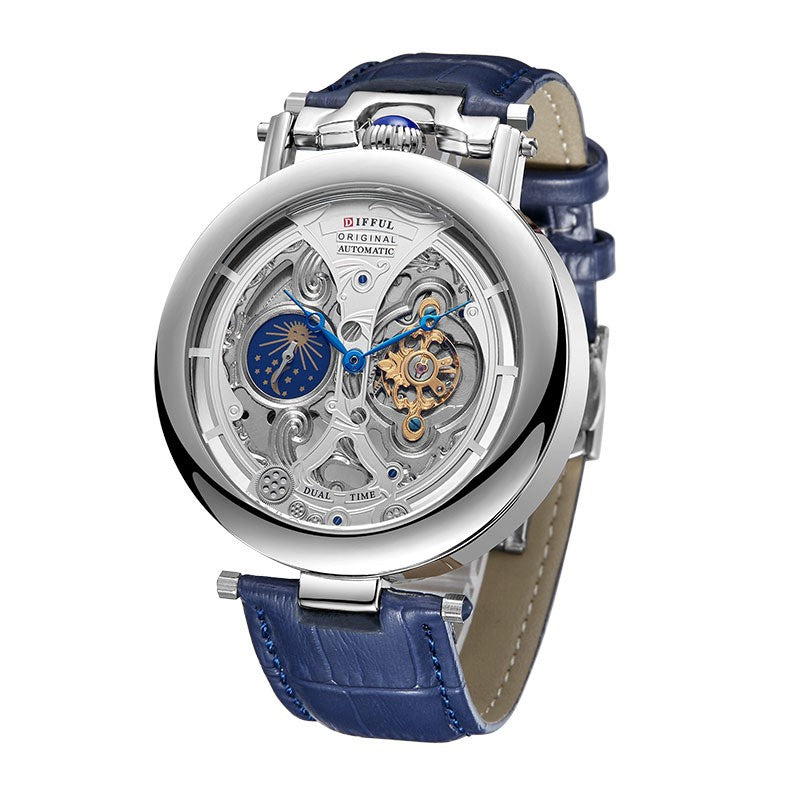 Aurelio | Elegante Orologio Uomo Scheletrato Automatico con Cinturino in Pelle 5