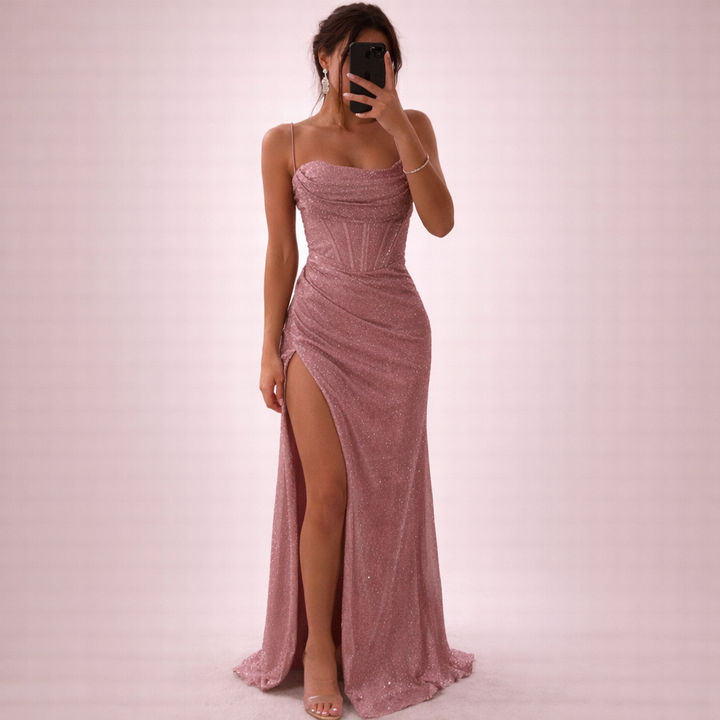Aurora | Abito Lungo Elegante con Paillettes e Corsetto Valorizzante 2