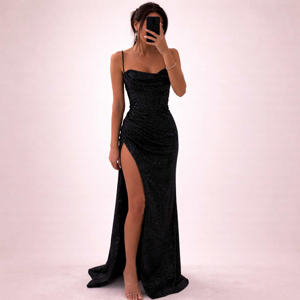 Aurora | Abito Lungo Elegante con Paillettes e Corsetto Valorizzante 5
