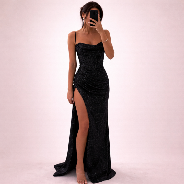 Aurora | Abito Lungo Elegante con Paillettes e Corsetto Valorizzante 5