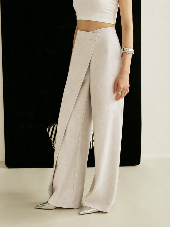 Camila | Eleganti e raffinati pantaloni asimmetrici a portafoglio 3