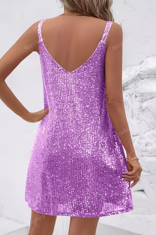 Camila | Mini abito da festa con paillettes scintillanti 5