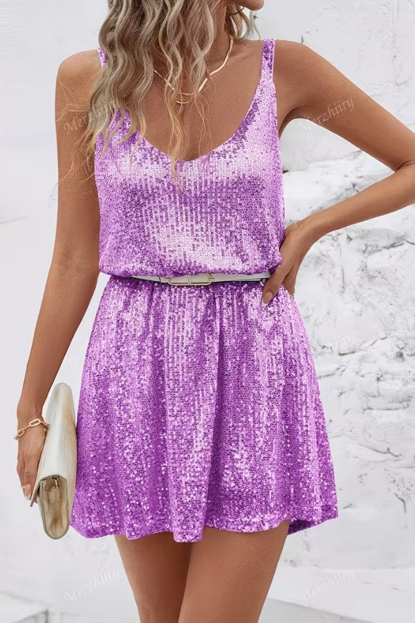Camila | Mini abito da festa con paillettes scintillanti 6